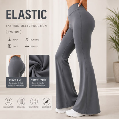 ZAXURA SculptFit™ High-Waist Flare Leggings